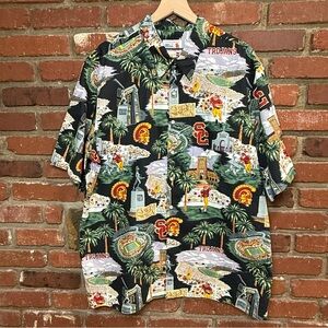 Reyn Spooner men's Collegiate USC Trojans hawaiian button down‎ shirt size XXL